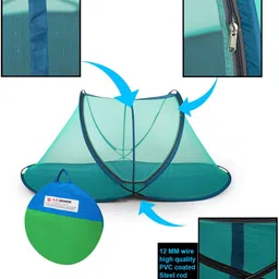 a.r. emporium light green Polyester Washable Adults Mosquito Net image 3