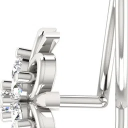 avsar Sai 14kt Cubic Zirconia White Gold Nose Wire-picture-20