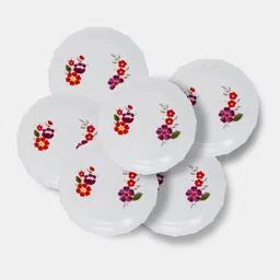 I-Cant-Believe-Its-Plastic - Porcelain Look Ultra Light Plastic Side Plate | Breakfast Plate | Designer Plate| Half Plate Petunia Purple Set of 6 Half Plate-image-20