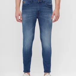 wrogn Men Skinny Mid Rise Blue Jeans-picture-10
