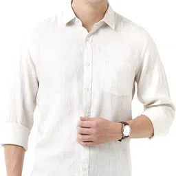 linen club Men Slim Fit Solid Casual Shirt-picture-10