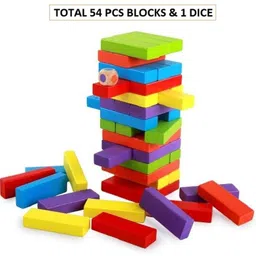 nightstar Multicolour Wooden Zenga Game For Kids image 3
