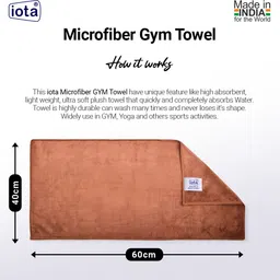 iota Microfiber 450 GSM Face, Hand, Sport Towel image 2