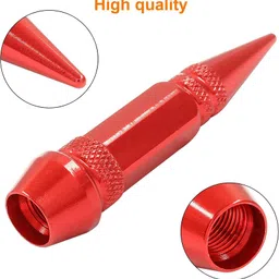 LOVMOTO Universal 2PC Spiked Aluminum Stem Valve Caps Dustproof Tire Wheel Stem Caps for Cars,SUVs,Trucks Bicycles and Motorcycles Comfortable with Bu-ll-et El-ec-tra image 5