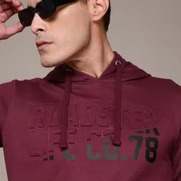roadster Men Full Sleeve Solid Hooded Sweatshirt-picture-26