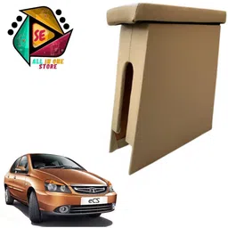 sakshionline Store S1 Type1 Wooden Armrest Beige Color For All Car Models of Indigo eCS Car Armrest-picture-12