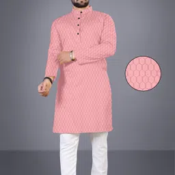 Men Cotton Blend Kurta Set-image-25