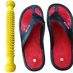 acuwellness Acupressure Therapy Combo : Magnetic Slipper-1Pair for Men , Foot Roller-1Pc (Pack Of 2 Items) | Foot Relaxer| Foot Massager Slipper| (8) Massager-picture-35