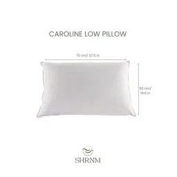 shrnm Caroline Low Goose Down Pillow 27x19 Inches for Back and Stomach Sleepers image 2
