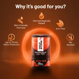 wild stone Explore Anti-Odour Roll On | Up to 72-hour Odour Control |Long-Lasting Freshness Deodorant Roll-on - For Men image 5