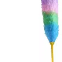 qinpin Foldable Colorful Feather Static Jala Duster Home Car Fan Sofa Laptop Cleaning Fiber Dry Broom image 1