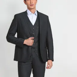 arrow Men 3 Piece Suit Solid Suit-picture-36