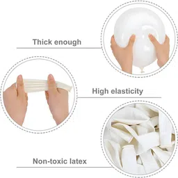 kapoor stores Gold, White Happy Anniversary Decoration Kit with Gold White Balloons, Confetti & Cork Light image 5