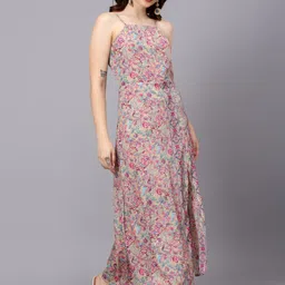 kotty Women A-line Multicolor Ankle Length Dress image 5