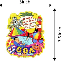 gift me bazar Wooden Goa Fridge Magnet for Home Decoration | Souvenir Fridge Magnets Fridge Magnet Pack of 1 image 4