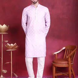 jompers Men Printed Pure Cotton Straight Kurta image 5