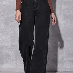 lovely london Women Regular High Rise Black Jeans-picture-14