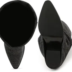 london rag Fold-Over Slouchy Denim Boot Boots For Women image 5