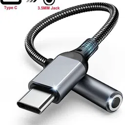 TECHGEAR Black USB Type C to 3.5mm Jacks Headphone USB C Earphone Sound Adapter Cable Phone Converter-image-5