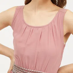 harpa Women A-line Pink Maxi/Full Length Dress image 4