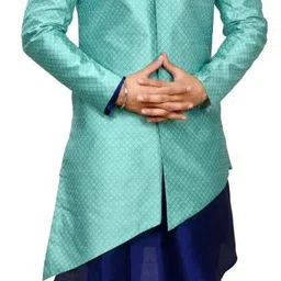 sg Men Art Silk Kurta Pant Ethnic Jacket Set-picture-10