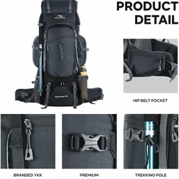 trawoc PEAKPRO 75L Travel Backpack for Hiking Trekking Bag Camping Rucksack - 75 L image 2