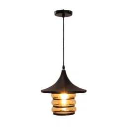 foziq Amora Black and Gold Metal Hanging Light image 3
