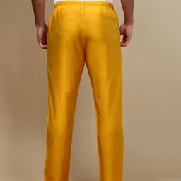 White Heart Mens Solid Pyjama Viscose Blend Elastic Waist with Side Pockets Pant Men Pyjama image 2