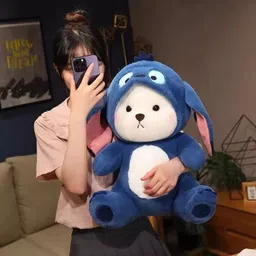 snugly stuff Latest Removable Hooddie Teddy Bear Plushie Soft Toy For Girls,-picture-10