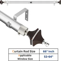 gloxy White, Brown Curtain Knobs, Curtain Rods, Rod Rail Bracket Metal-picture-11