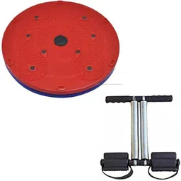 Combo Of 2 Tummy Trimmer Double Spring and Twister Ab Exerciser (Multi colour) Fitness Accessory Kit Kit-image-40