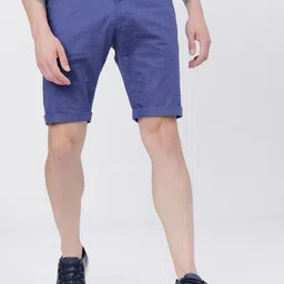 highlander Solid Men Blue Regular Shorts-picture-11