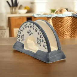 voidrop Elegant Ceramic Napkin Holder (Grey) image 3