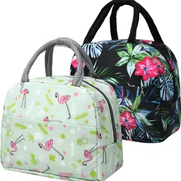kardiff Lunch Bag for Women,2PCS Flamingo Animal Lunch Box Lunch Tote Bag Handbags Waterproof Lunch Bag-picture-13
