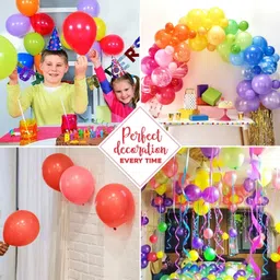 rjs creations Solid Balloon Decorating Garland KIt-1 Strip Tape,1Glue Dot,1Balloon Pump,10 Ribbon Balloon Bouquet image 5