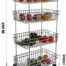 r k prime Stainless Steel Kitchen Trolley image 4