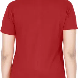 fleximaa Pack of 4 Women Solid V Neck Cotton Blend Multicolor T-Shirt image 5