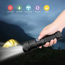 dazzel flex M376 (ZOOMABLE METAL LED )5 Modes Flashlight, Super Bright 150W Light Torch image 2