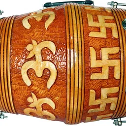 ram musical Om carving with Alternate nut fitting Nut & Bolts Dholki image 2