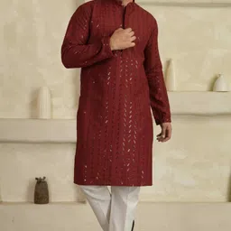 tb mania Men Viscose Rayon Kurta Pyjama Set image 4