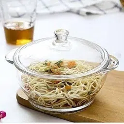 good to great creation Glass Serving Bowl Glass Round & Square Casserole Serve Bowl Containers Borosilicate Bowl , 800 ML Serve Casserole Serve Casserole (1000 ml)-picture-20