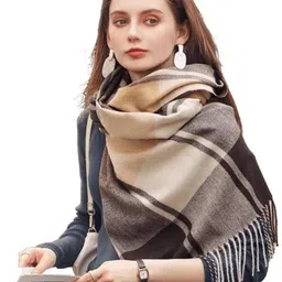 AlexVyan Acrylic, Wool Woven Women Shawl-image-4