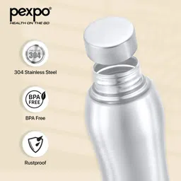 pexpo BISTRO Stainless Steel Leakproof Fridge Water Bottle Home & Kitchen, Office 750 ml Bottle image 4