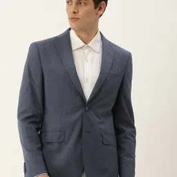 peter england Men Checkered Single Breasted Formal Blazer-picture-11