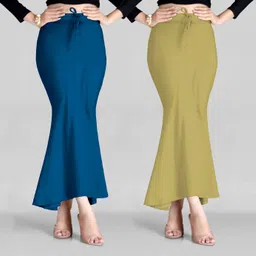 Spangel Fashion Peticoat Morpitch+Khakhi Lycra Blend Petticoat-image-7