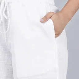 mirayya Solid Women White Casual Shorts image 2