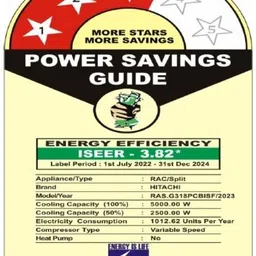 hitachi 1.5 Ton 3 Star Split Inverter AC- White image 2