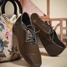 jm looks Women's Oxford Victorian Style Vintage Lace Up Brogues Shoes Brogues For Women-picture-12