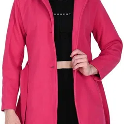 sky fly Tweed Solid Coat For Women image 5