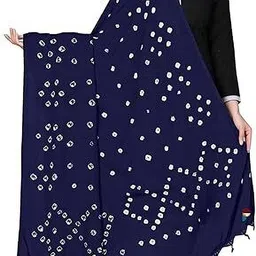 dhwanix look Cotton Blend Printed Orange Women Dupatta-picture-12